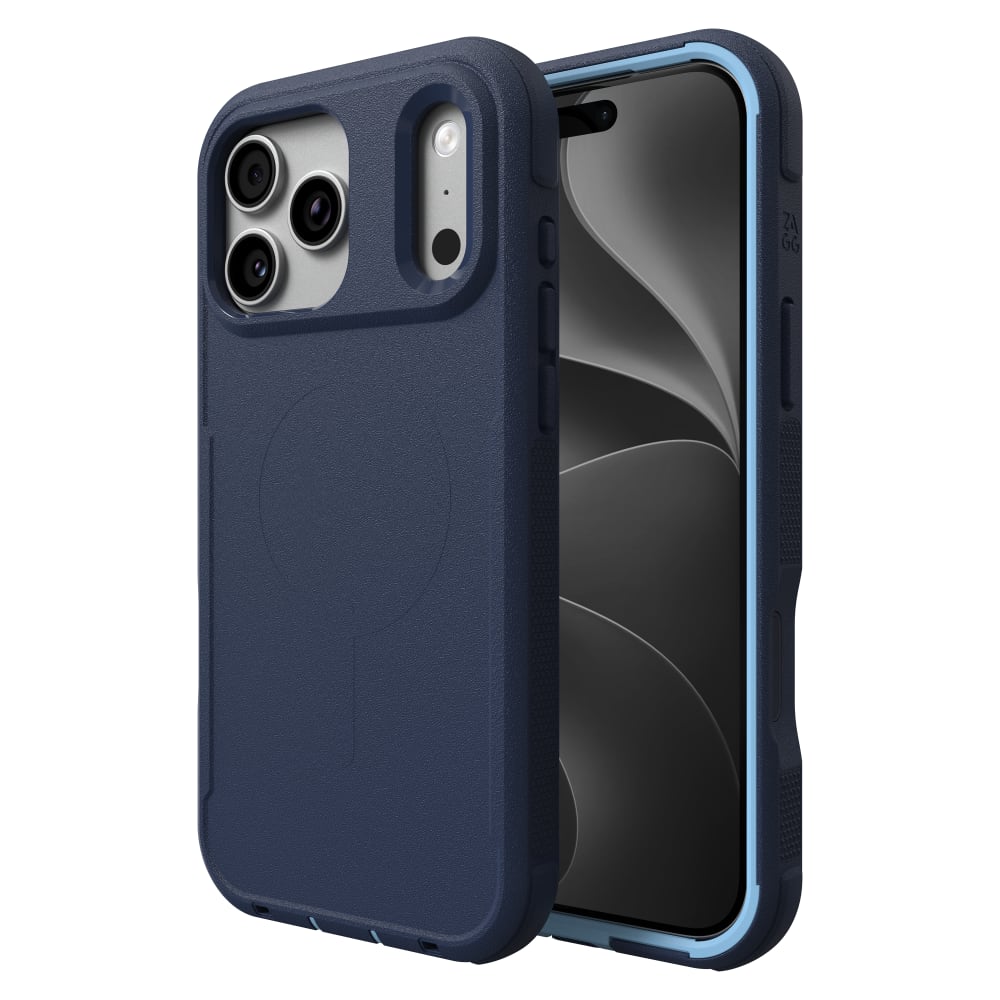 ZAGG Teton Snap Case with Kickstand & Holster – Navy Blue – iPhone 18 Pro Max / 17 Pro Max